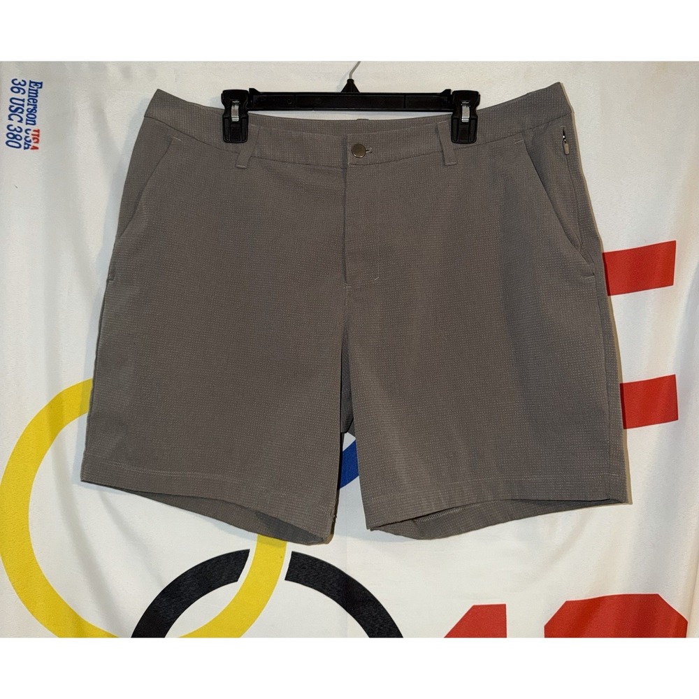 Lululemon Commission Short 7" Warpstreme Mens 36 Green LM7BGUS